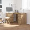 vidaXL Corner Desk Artisan Oak 145x100x76 cm Engineered Wood