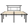 vidaXL Bed Frame without Mattress Black Metal 120x200cm