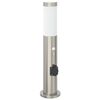 vidaXL Bollard Lights with Sensor&Outlet 3pcs 50 cm Stainless Steel IP44