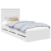 vidaXL Bed Frame with Drawer White 75 x 190 cm Engineer Wood