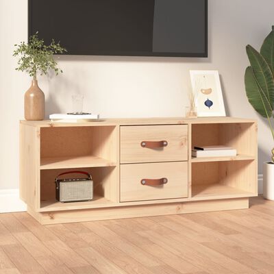 vidaXL TV Cabinet 100x34x40 cm Solid Wood Pine