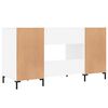 vidaXL Desk High Gloss White 140x50x75 cm Engineered Wood