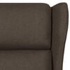 vidaXL Recliner Chair Dark Brown Fabric