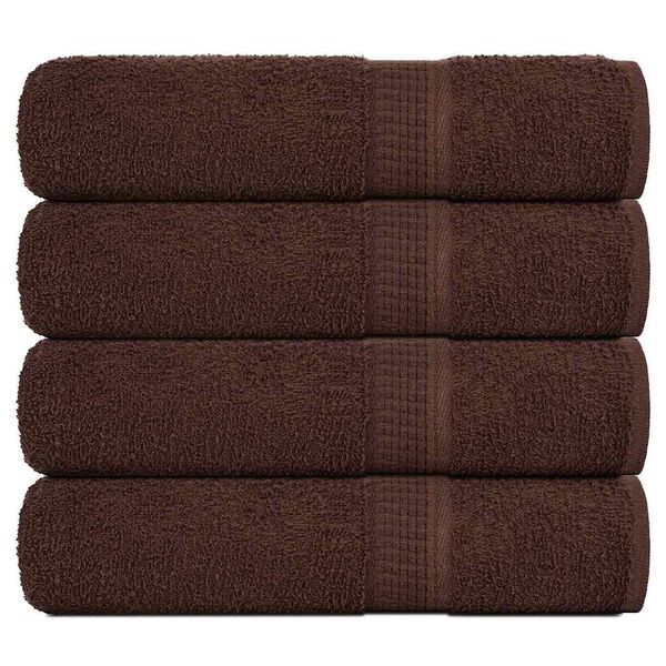 vidaXL Bath Towels "FROGN" 4 pcs Brown 100x150 cm 360 gsm