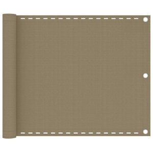 vidaXL Balcony Screen Taupe 75x300 cm HDPE