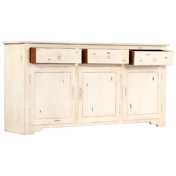 vidaXL Sideboard White 160x40x80 cm Solid Mango Wood