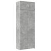 vidaXL Storage Cabinet Concrete Grey 80x42.5x225 cm Engineered Wood