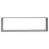 vidaXL Wall Cube Shelves 2 pcs Grey Sonoma 100x15x30 cm Engineered Wood