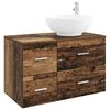 vidaXL Bathroom Furniture Set 2 pcs Old Wood Engineered Wood