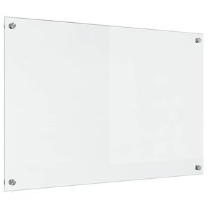 vidaXL Kitchen Backsplash Transparent 90 x 60 cm Tempered Glass