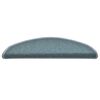 vidaXL Stair Mats 15 pcs 56x17x3 cm Sea Blue Half Round