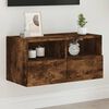 vidaXL TV Wall Cabinet Smoked Oak 60x30x30 cm Engineered Wood