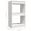 vidaXL Book Cabinet White 40x30x71.5 cm Solid Pinewood
