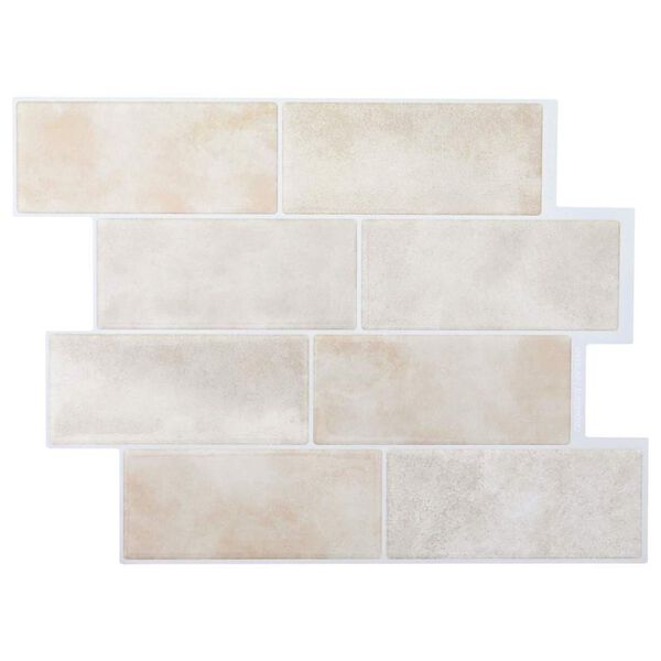 vidaXL Decorative Stickers 10 pcs Beige Marble 29.4 x 21.4 cm