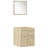 vidaXL 4 Piece Bathroom Furniture Set Sonoma Oak Engineered Wood
