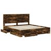 vidaXL Bed Frame with Drawer with Headboard Manual Engineered Wood
