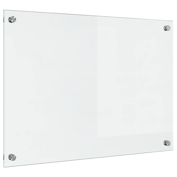 vidaXL Kitchen Backsplash Transparent 70 x 50 cm Tempered Glass