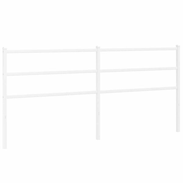 vidaXL Metal Replace Headboard White 200 cm