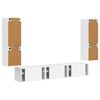 vidaXL TV Cabinet Set 4 pcs High Gloss White Engineered Wood