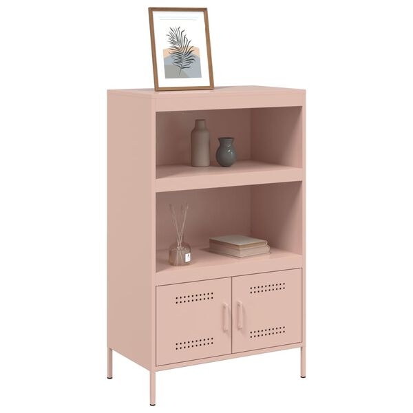 vidaXL Highboard Pink 68x39x113 cm Steel