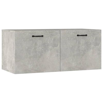 vidaXL Wall Cabinet Concrete Grey 80x35x36,5 cm Engineered Wood