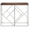 vidaXL Console Table Silver Stainless Steel and Solid Wood Sleeper
