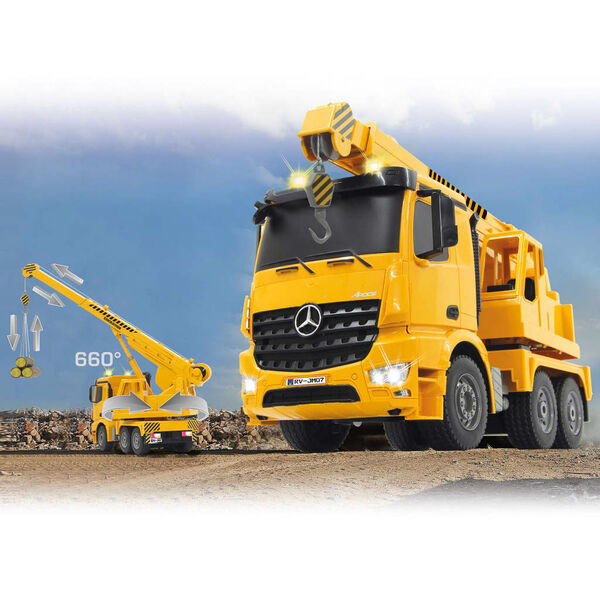 JAMARA RC Heavy-Duty Crane Mercedes-Benz Arocs 1:20 Yellow