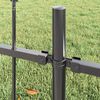 vidaXL Garden Fence 8 pcs Grey 13.6 x 1.5 m Powder-coated Steel