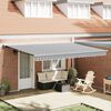 vidaXL Retractable Awning Anthracite and White 4.5x3 m Fabric&Aluminium