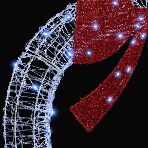 vidaXL Wreath with 80 LEDs Cold white 92 x 9.5 x 92 cm Acrylic