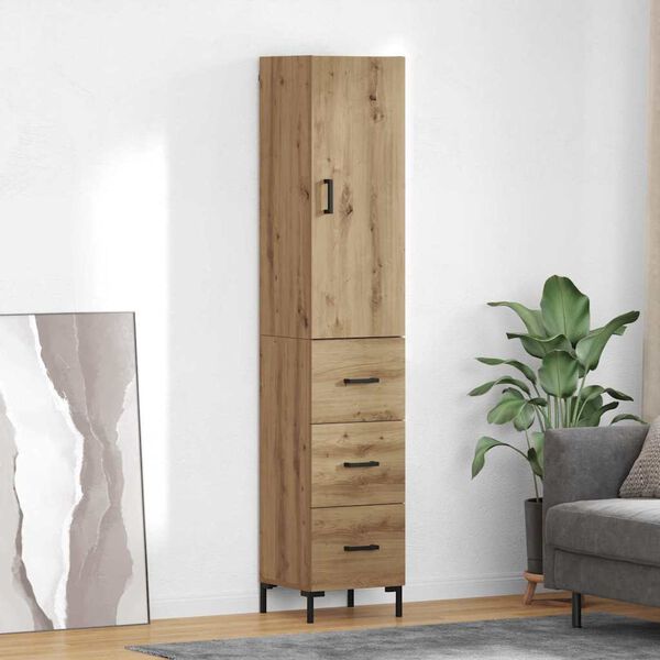 vidaXL Highboard Artisan Oak 69.5 x 34 x 180 cm Engineered Wood