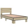 vidaXL Bed Frame without Mattress Sonoma Oak 75x190 cm Small Single