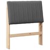 vidaXL Upholstered Headboard Dark Grey 80 cm Solid Pine Wood
