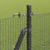vidaXL Fence Post Grey 50 x 1.4 m (16 x 16 mm mesh) Steel and PVC