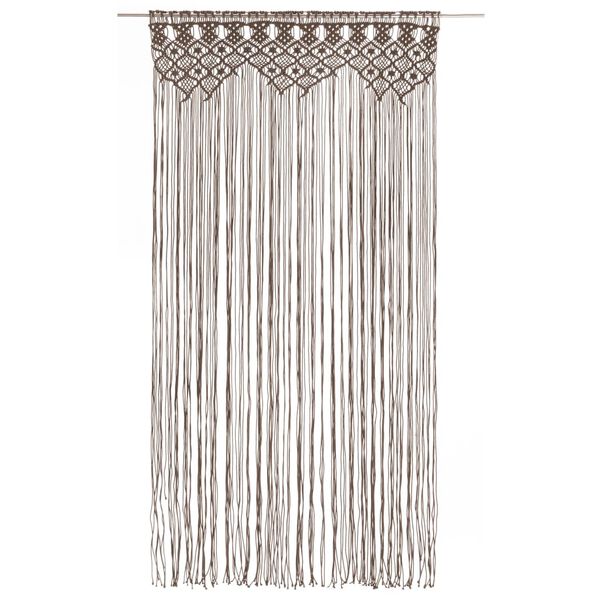 vidaXL Macrame Curtain Taupe 140x240 cm Cotton