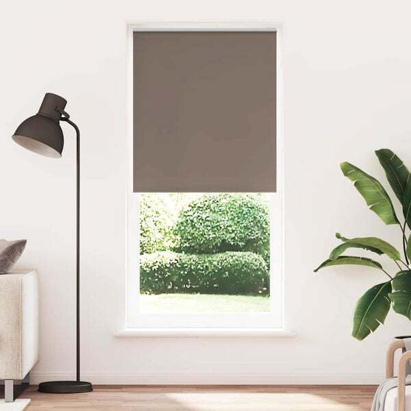 vidaXL Roller blind blackout 124.4x230 cm Fabric Width 120 cm coffee
