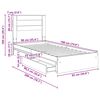 vidaXL Storage Bed with Drawer Sonoma Oak 90 x 190 cm Engineered Wood