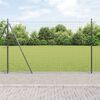 vidaXL Fence with Post Grey 1.4 x 10 m Steel and PVC