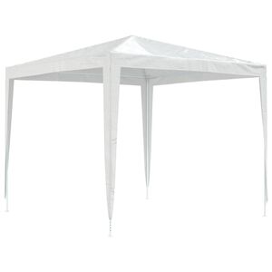 vidaXL Party Tent | White | Polyethylene, Iron | 2.5x2.5 m
