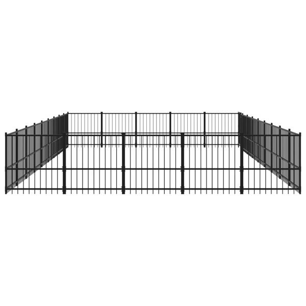 vidaXL Outdoor Dog Kennel Steel 42.34 m&sup2;