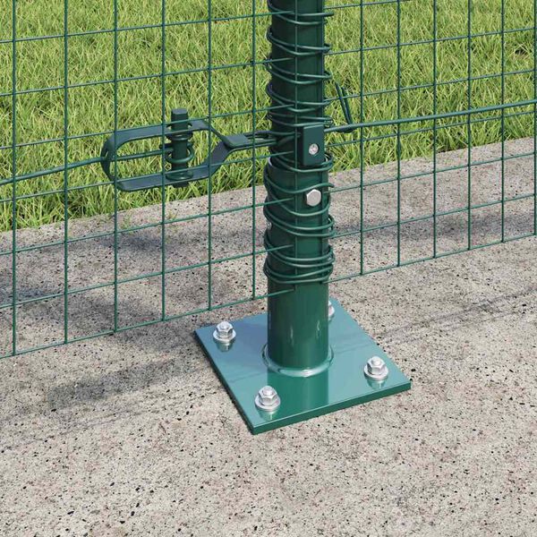 vidaXL Fence Post Green 25 x 1.2 m (25 x 25 mm mesh) Steel and PVC