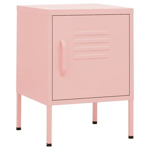 vidaXL Nightstand Pink 35x35x51 cm Steel