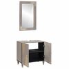 vidaXL Bathroom Cabinet Set Wall-mounted 2 pcs Grey Solid Mango Wood
