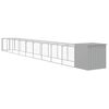 vidaXL Chicken Cage with Run Light Grey 110x1017x110 cm Galvanised Steel