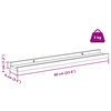 vidaXL Wall Shelf 4 pcs White Marble 60 x 9 x 3 cm Engineered Wood