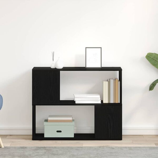 vidaXL TV Cabinet Set Black Oak 80 x 24 x 63 cm Engineered Wood