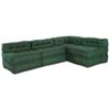 vidaXL Modular Sofa 4 pcs Green Fabric