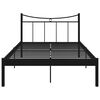 vidaXL Bed Frame without Mattress Black Metal 120x200 cm