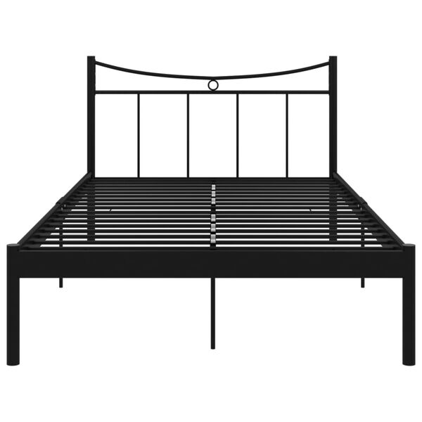 vidaXL Bed Frame without Mattress Black Metal 120x200 cm
