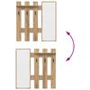 vidaXL Wall-Mounted Coat Rack Artisan oak 100 x 10 x 100 cm